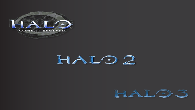 Halo Combat Evolved, Halo 2 and Halo 3 Logos