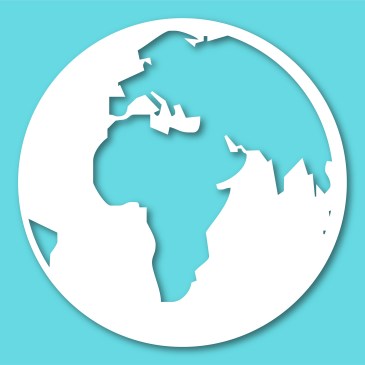 A planet Earth icon. It represents the world in worldbuilding as I talk about it for Highton Heroes.